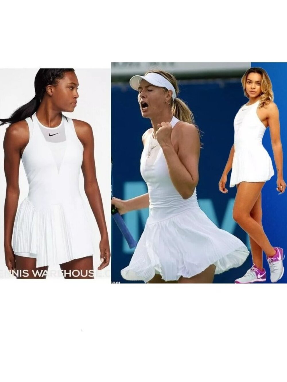 NWT NIKE Maria Sharapova Tennis Dress pleat skirt STUNNING S Small